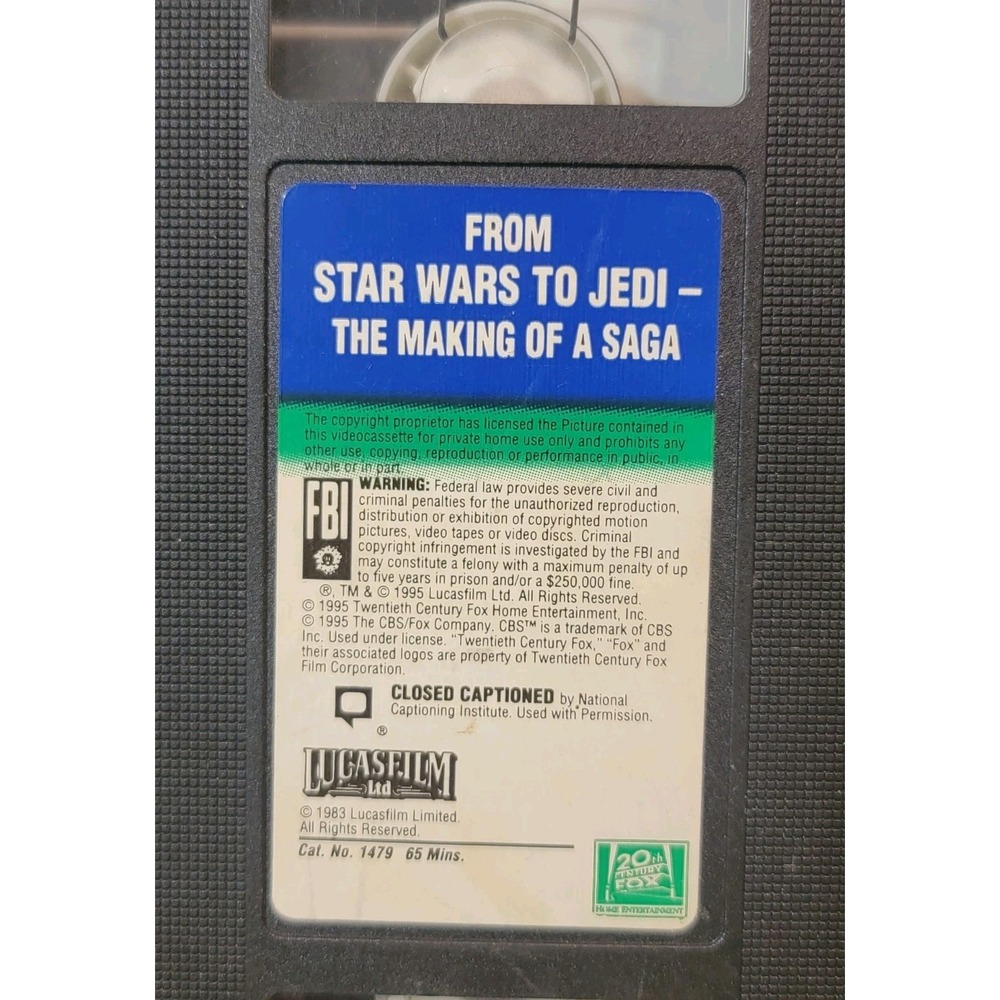 Star Wars 1995 VHS Tape‎ "The Making Of Star Wars" - Picture 2 of 3